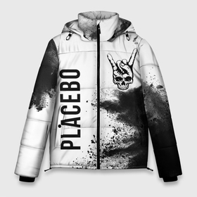 Мужская зимняя куртка 3D с принтом Placebo и рок символ на светлом фоне в Петрозаводске, верх — 100% полиэстер; подкладка — 100% полиэстер; утеплитель — 100% полиэстер | длина ниже бедра, свободный силуэт Оверсайз. Есть воротник-стойка, отстегивающийся капюшон и ветрозащитная планка. 

Боковые карманы с листочкой на кнопках и внутренний карман на молнии. | Тематика изображения на принте: 