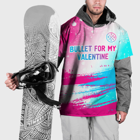 Накидка на куртку 3D с принтом Bullet For My Valentine neon gradient style: символ сверху в Петрозаводске, 100% полиэстер |  | 