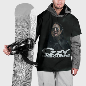 Накидка на куртку 3D с принтом Ozzy Osbourne dark rain , 100% полиэстер |  | Тематика изображения на принте: 