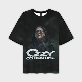 Мужская футболка oversize 3D с принтом Ozzy Osbourne dark rain ,  |  | 