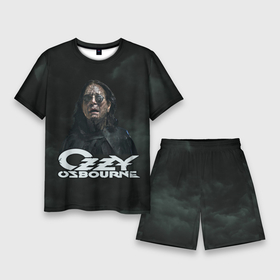 Мужской костюм с шортами 3D с принтом Ozzy Osbourne dark rain в Екатеринбурге,  |  | 