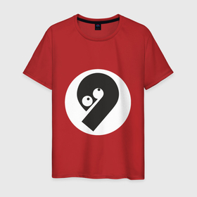 Мужская футболка хлопок с принтом Number 009 в Санкт-Петербурге, 100% хлопок | прямой крой, круглый вырез горловины, длина до линии бедер, слегка спущенное плечо. | 