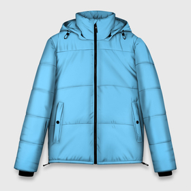 Мужская зимняя куртка 3D с принтом Однотонный небесный голубой в Тюмени, верх — 100% полиэстер; подкладка — 100% полиэстер; утеплитель — 100% полиэстер | длина ниже бедра, свободный силуэт Оверсайз. Есть воротник-стойка, отстегивающийся капюшон и ветрозащитная планка. 

Боковые карманы с листочкой на кнопках и внутренний карман на молнии. | 