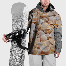 Накидка на куртку 3D с принтом Ракушки крым , 100% полиэстер |  | 