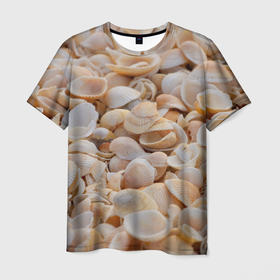 Мужская футболка 3D с принтом Ракушки крым в Курске, 100% полиэфир | прямой крой, круглый вырез горловины, длина до линии бедер | 