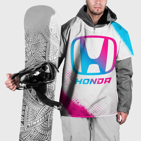 Накидка на куртку 3D с принтом Honda neon gradient style в Белгороде, 100% полиэстер |  | 