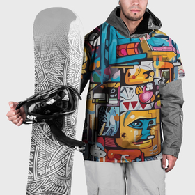 Накидка на куртку 3D с принтом Стрит арт в Рязани, 100% полиэстер |  | 