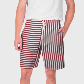 Мужские шорты 3D с принтом красный полосатый фон в Белгороде,  полиэстер 100% | прямой крой, два кармана без застежек по бокам. Мягкая трикотажная резинка на поясе, внутри которой широкие завязки. Длина чуть выше колен | 