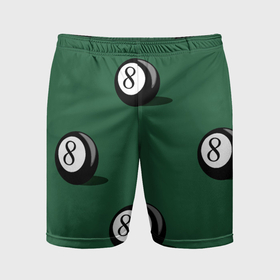 Мужские шорты спортивные с принтом Крутой бильярдист ,  |  | Тематика изображения на принте: 