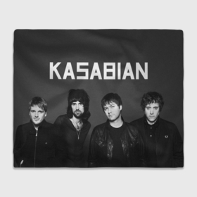 Плед 3D с принтом Kasabian все участники в Петрозаводске, 100% полиэстер | закругленные углы, все края обработаны. Ткань не мнется и не растягивается | 