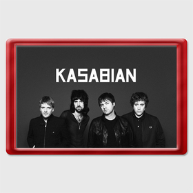 Магнит 45*70 с принтом Kasabian все участники в Белгороде, Пластик | Размер: 78*52 мм; Размер печати: 70*45 | Тематика изображения на принте: 