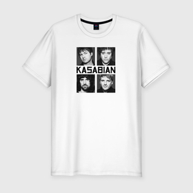 Мужская футболка хлопок Slim с принтом Kasabian музыканты в Белгороде, 92% хлопок, 8% лайкра | приталенный силуэт, круглый вырез ворота, длина до линии бедра, короткий рукав | 