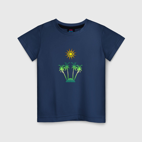 Детская футболка хлопок с принтом Summer time   leisure time в Кировске, 100% хлопок | круглый вырез горловины, полуприлегающий силуэт, длина до линии бедер | 