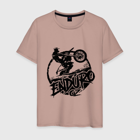 Мужская футболка хлопок с принтом Enduro oz в Петрозаводске, 100% хлопок | прямой крой, круглый вырез горловины, длина до линии бедер, слегка спущенное плечо. | Тематика изображения на принте: 