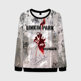 Мужской свитшот 3D с принтом Linkin Park Hybrid Theory в Курске, 100% полиэстер с мягким внутренним слоем | круглый вырез горловины, мягкая резинка на манжетах и поясе, свободная посадка по фигуре | Тематика изображения на принте: 