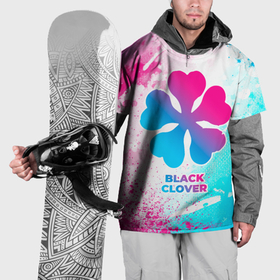 Накидка на куртку 3D с принтом Black Clover neon gradient style в Санкт-Петербурге, 100% полиэстер |  | 
