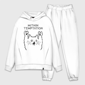 Мужской костюм oversize хлопок с принтом Within Temptation   rock cat в Екатеринбурге,  |  | 