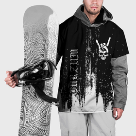 Накидка на куртку 3D с принтом Burzum и рок символ на темном фоне в Белгороде, 100% полиэстер |  | Тематика изображения на принте: 