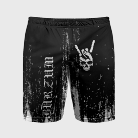 Мужские шорты спортивные с принтом Burzum и рок символ на темном фоне в Белгороде,  |  | Тематика изображения на принте: 