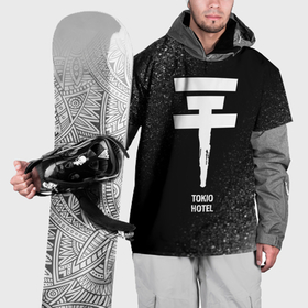 Накидка на куртку 3D с принтом Tokio Hotel glitch на темном фоне в Тюмени, 100% полиэстер |  | Тематика изображения на принте: 