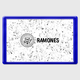 Магнит 45*70 с принтом Ramones glitch на светлом фоне: надпись и символ , Пластик | Размер: 78*52 мм; Размер печати: 70*45 | 