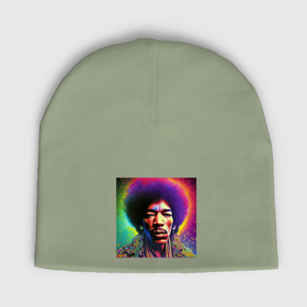 Мужская шапка демисезонная с принтом Jimi Hendrix party portret art ,  |  | Тематика изображения на принте: 