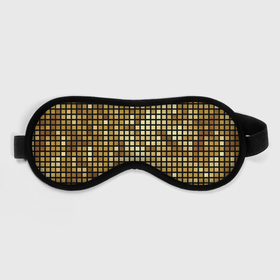 Маска для сна 3D с принтом Золотая мозаика, поверхность диско шара в Тюмени, внешний слой — 100% полиэфир, внутренний слой — 100% хлопок, между ними — поролон |  | 