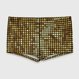 Мужские купальные плавки 3D с принтом Золотая мозаика, поверхность диско шара в Тюмени, Полиэстер 85%, Спандекс 15% |  | Тематика изображения на принте: 