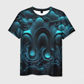 Мужская футболка 3D с принтом Космическая   текстура в Кировске, 100% полиэфир | прямой крой, круглый вырез горловины, длина до линии бедер | 