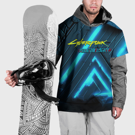 Накидка на куртку 3D с принтом Cyberpunk neon style , 100% полиэстер |  | 