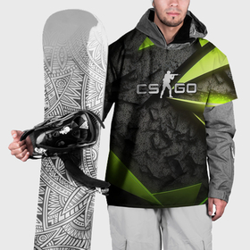 Накидка на куртку 3D с принтом CS GO green black abstract , 100% полиэстер |  | Тематика изображения на принте: 