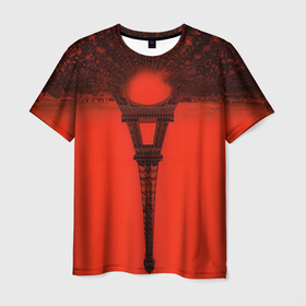 Мужская футболка 3D с принтом Париж город мертвых , 100% полиэфир | прямой крой, круглый вырез горловины, длина до линии бедер | Тематика изображения на принте: 