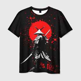 Мужская футболка 3D с принтом Призрак цусимы   самурай в Тюмени, 100% полиэфир | прямой крой, круглый вырез горловины, длина до линии бедер | 