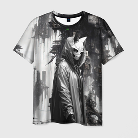 Мужская футболка 3D с принтом Призрачный охотник в Кировске, 100% полиэфир | прямой крой, круглый вырез горловины, длина до линии бедер | 