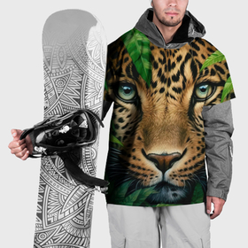 Накидка на куртку 3D с принтом Джунгли  леопард в Екатеринбурге, 100% полиэстер |  | 