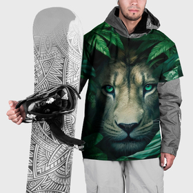 Накидка на куртку 3D с принтом Лев в  джунглях в Кировске, 100% полиэстер |  | 