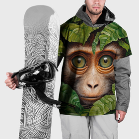 Накидка на куртку 3D с принтом Обезьяна в джунглях в Екатеринбурге, 100% полиэстер |  | 