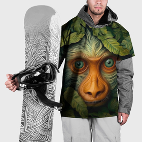 Накидка на куртку 3D с принтом Обезьяна  в   джунглях в Екатеринбурге, 100% полиэстер |  | 