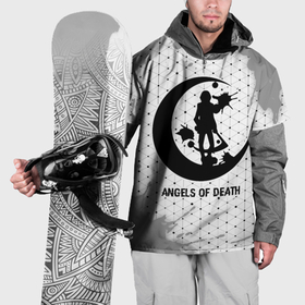 Накидка на куртку 3D с принтом Angels of Death glitch на светлом фоне в Екатеринбурге, 100% полиэстер |  | 