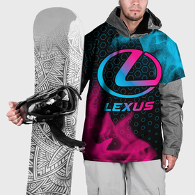 Накидка на куртку 3D с принтом Lexus   neon gradient , 100% полиэстер |  | Тематика изображения на принте: 