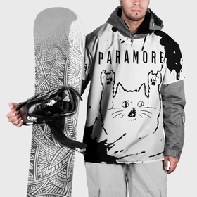 Накидка на куртку 3D с принтом Paramore рок кот на светлом фоне в Санкт-Петербурге, 100% полиэстер |  | Тематика изображения на принте: 