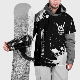 Накидка на куртку 3D с принтом Die Antwoord и рок символ на темном фоне в Петрозаводске, 100% полиэстер |  | 