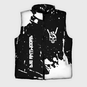 Мужской жилет утепленный 3D с принтом Die Antwoord и рок символ на темном фоне в Петрозаводске,  |  | Тематика изображения на принте: 