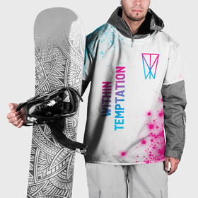 Накидка на куртку 3D с принтом Within Temptation neon gradient style: надпись, символ в Санкт-Петербурге, 100% полиэстер |  | 