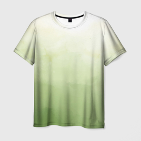 Мужская футболка 3D с принтом Абстрактный лаймовый акварельный фон в Курске, 100% полиэфир | прямой крой, круглый вырез горловины, длина до линии бедер | Тематика изображения на принте: 