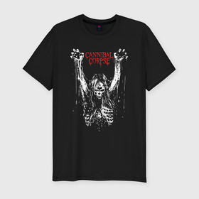 Мужская футболка хлопок Slim с принтом Cannibal Corpse арт , 92% хлопок, 8% лайкра | приталенный силуэт, круглый вырез ворота, длина до линии бедра, короткий рукав | Тематика изображения на принте: 