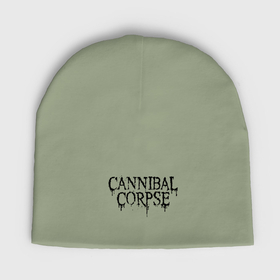 Мужская шапка демисезонная с принтом Cannibal Corpse лого в Санкт-Петербурге,  |  | Тематика изображения на принте: 