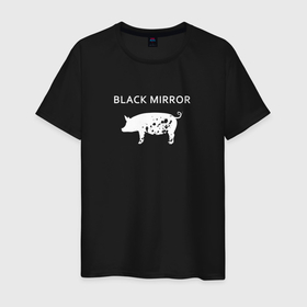 Светящаяся мужская футболка с принтом Национальный гимн   Черное зеркало в Санкт-Петербурге,  |  | 