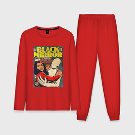 Мужская пижама с лонгсливом хлопок с принтом Белое рождество   Черное зеркало: комикс обложка в Курске,  |  | 