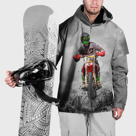 Накидка на куртку 3D с принтом Dirty motocross в Екатеринбурге, 100% полиэстер |  | 